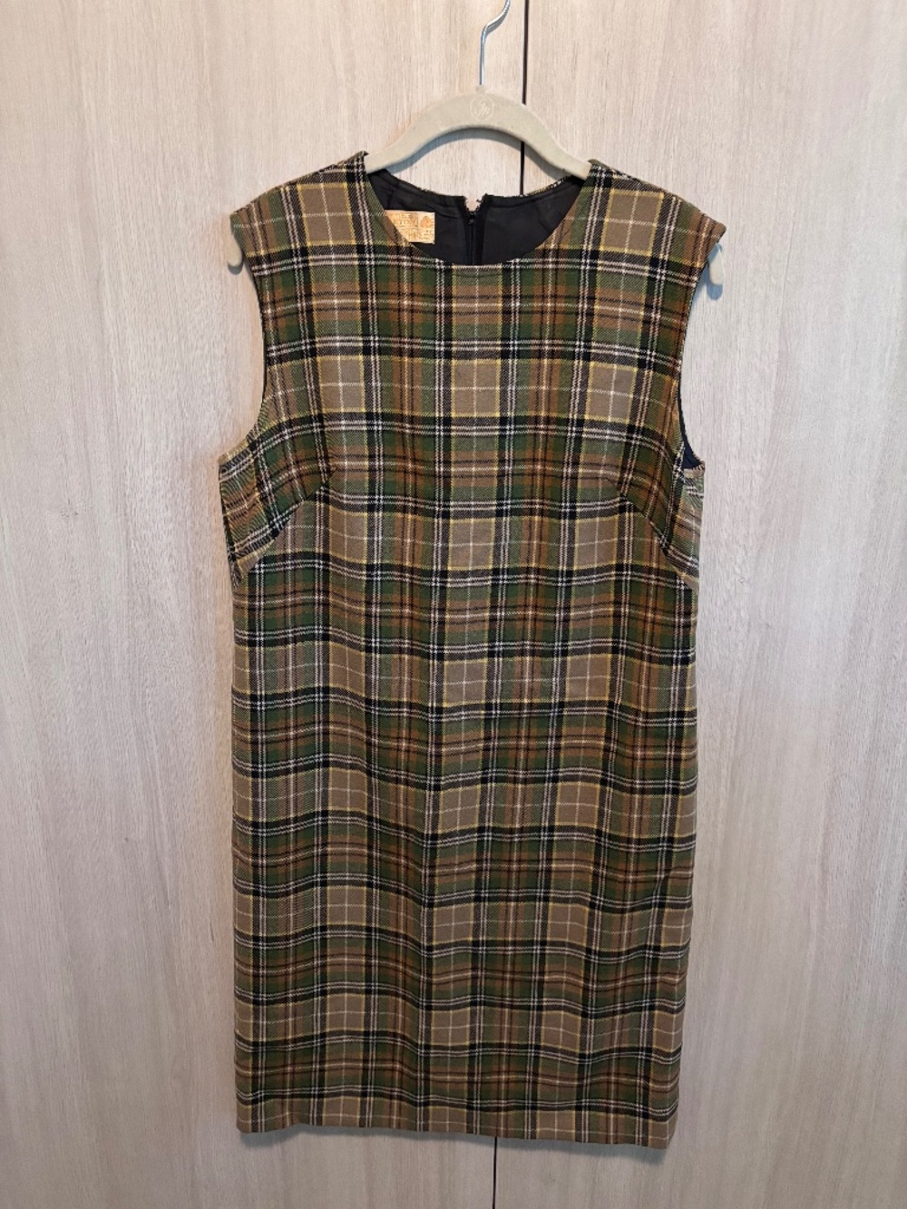Vintage Pendleton 100% Wool Plaid Shift Dress